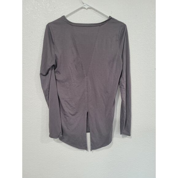Athleta Women's Gray‎ Ribbed Long Sleeve Top Size XS - Picture 2 of 6